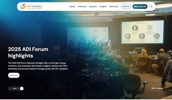 Screenshot of ADI Analytics homepage