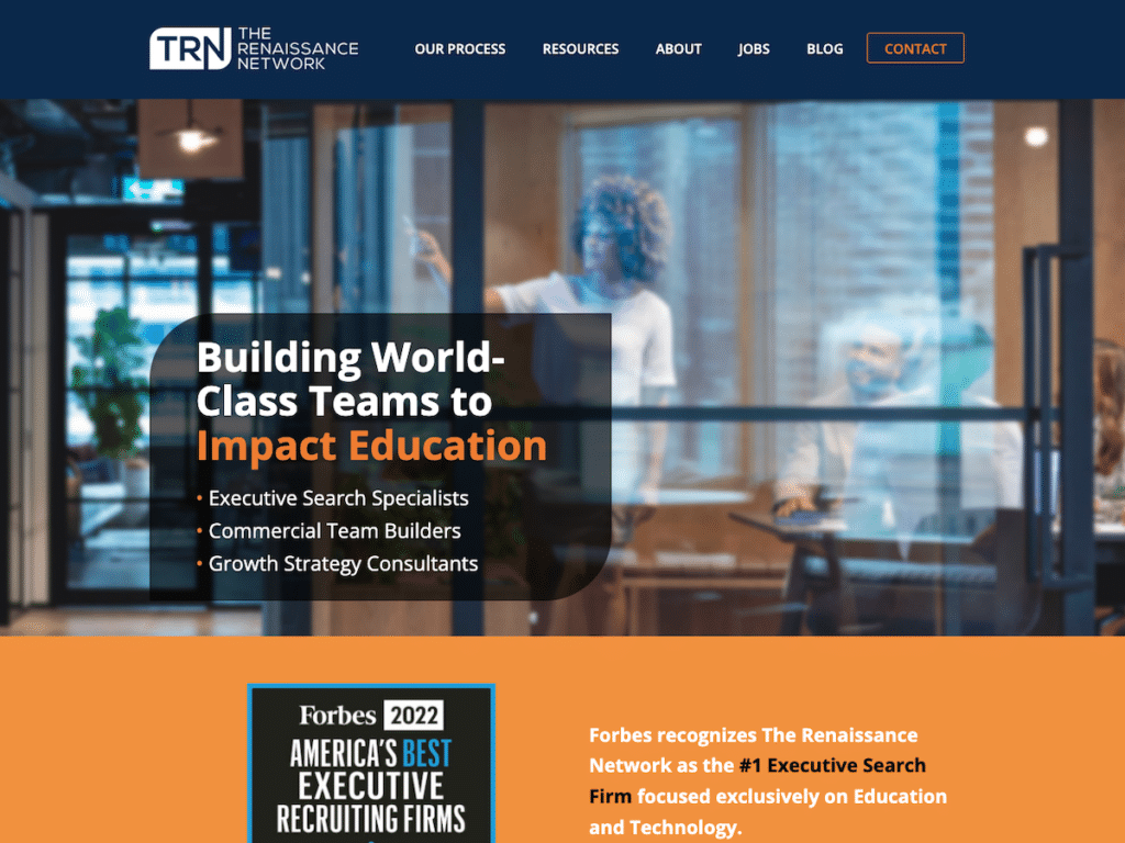 The Ren-Network website screenshot before rebuild